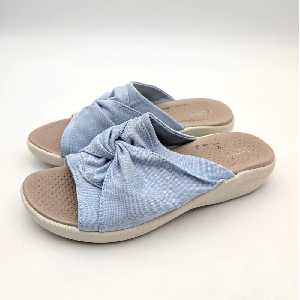 Life Stride Cherish Slide Sandals Open Toe Women's Light Blue Size US7M EU37